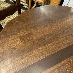 オーク無垢材　ダイニングセット　5点　4人掛け　クラシック　カントリー