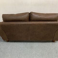 RELAXFORM/リラックスフォーム レザーテックス 2Pソファ ヘンリー 2人掛け クッション2個 関家具 リビング 中古 店頭引取歓迎 R7023)