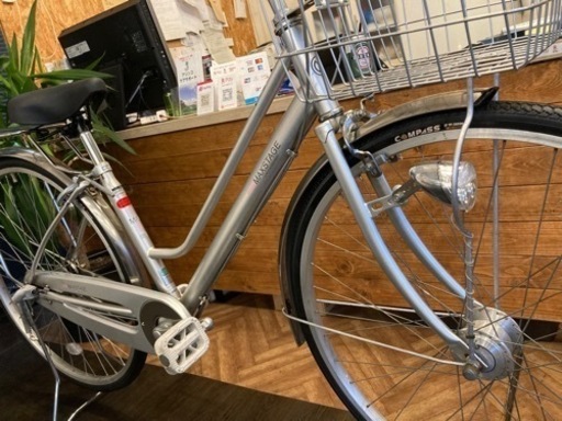 前後タイヤ・チューブ新品！】LEDオートライト 内装3段 27インチ自転車