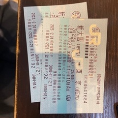 【3月23日（木）】新大阪→東京　新幹線　こだま　指定席