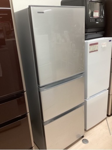清掃済　東芝 冷凍冷蔵庫 GR-K33S シルバー 2017年製