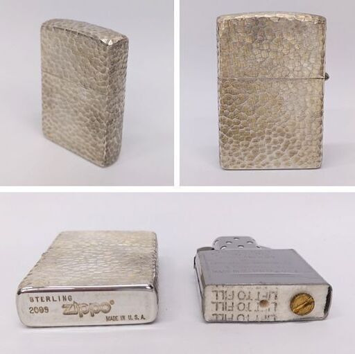 未使用 ZIPPO スターリングシルバー 純銀 ジッポーライター ケース付