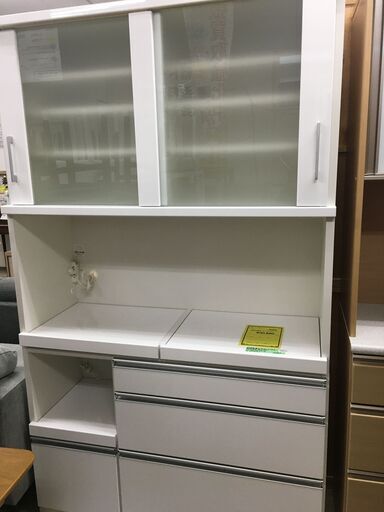 値下げしました!! 松田家具 キッチンボード モイス加工(スチームオーブン対応) スロークローズレール対応 キッチン収納 キッチンボード システムキッチンボード 幅118cm 日本製 国産 おしゃれ クリーニング済 堺市【ジャングルジャングル石津店】