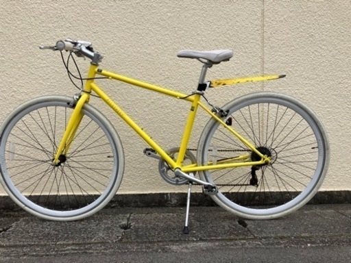 クロスバイク　お洒落なイエローの車体☆ そこそこ美品！