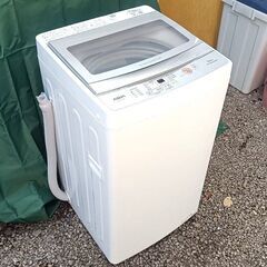 ★使用わずか!!お届け可！ 2022年製 アクア 5.0㎏ 全自動洗濯機 AQW-S5M ガラストップ
