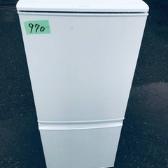 970番 シャープ✨冷凍冷蔵庫✨SJ-D14A-W‼️