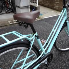中古自転車2480 前後タイヤ新品！ 26インチ 3段ギヤ LEDオート