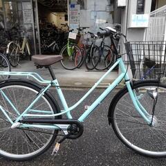中古自転車2480 前後タイヤ新品！ 26インチ 3段ギヤ LEDオート