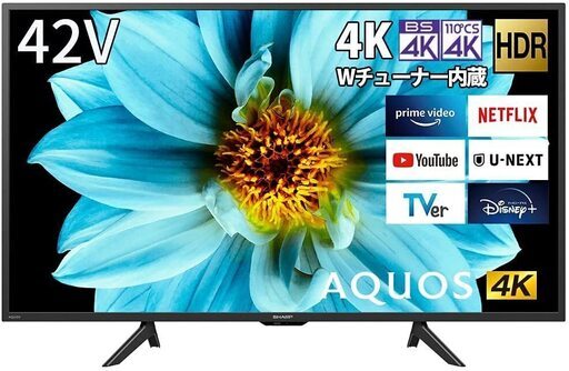 即日受渡　シャープ 42V型 液晶 テレビ AQUOS 4T-C42DJ1 4K チューナー内蔵 Android TV 17980円