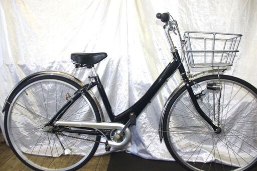 27インチ　maruishi　内装３段変速　ledオートライト　さびにくいステンレスかご付き　ブラック 27インチ maruishi 内装3段変速 ledオートライト さびにくい