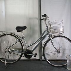 C624　限定特価　整備済み★ブリヂストン　アルベルト　シルバー★ 中古自転車 【27インチ 】