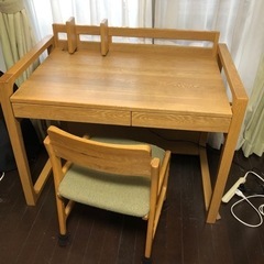 浜本工芸　勉強机と椅子のセット