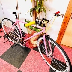 [受付終了]致しました ピストではなく 前後700x23c装着の7段変速クロスバイク