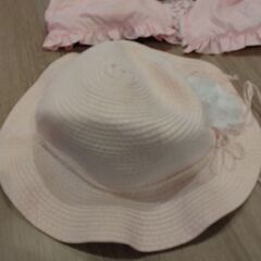ピンク色の帽子　52cm