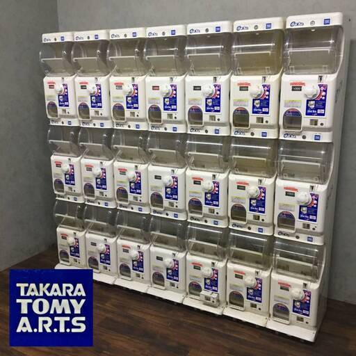 WY1/70 タカラトミーアーツ TAKARA TOMY ARTS ガチャガチャ 本体 3段 7列 セット 鍵付 gacha マシーン ガチャポン ★直接引取歓迎★