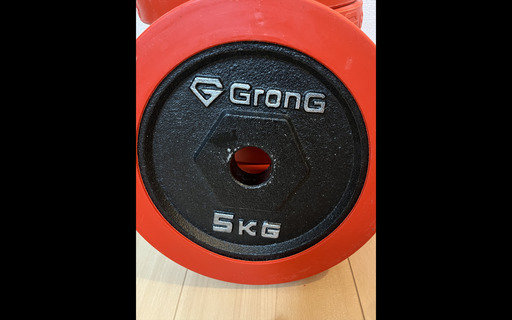 GronG(グロング) アイアンダンベル 60kg セット 片手30kg×2個 ラバー付き