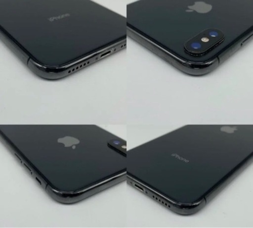 【美品】iPhone X 256GB simフリー本体ブラック(未使用ケース・強化ガラス付)