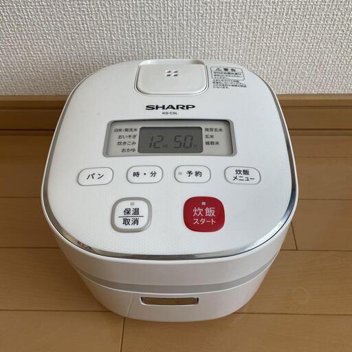シャープ KS-C5E2-W ジャー炊飯器 ホワイト 3合 シャープ KS-C5E