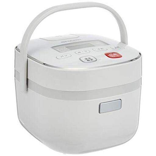 【美品】シャープ マイコンジャー炊飯器(3合)  ホワイト KS-C5L-W