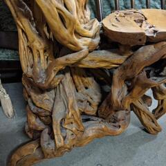 中国美術 天然木 根木 根卓 二段卓 高卓 古唐木造 花台