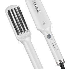 ヒートブラシ ヘアアイロン5段階温度設定 230℃MAX ホワイト