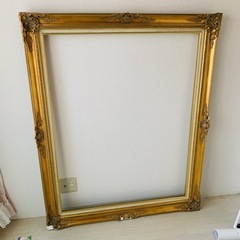 希少】1m超え！かなり大きいゴールドフレーム 額縁 アンティーク仕上げ