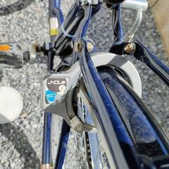 26インチ、ネイビーの自転車です。☆便利なオートライト☆