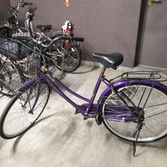 26インチ　中古自転車　紫