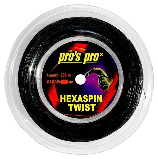Corda Da Tennis Hexaspin Twist 1,25mm - 200m Rosso Per Massimo Spin E Controllo