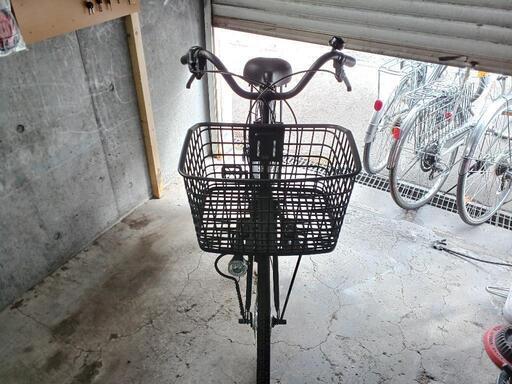 自転車中古　SUPEAGER　外装6段変速　オートライト　大きめのカゴ　チャイルドシート取り付け可能リアキャリア　鍵付き　タイヤ27インチ　カラーブラック 自転車中古 SUPEAGER 外装6段変速 オートライト 大きめのカゴ