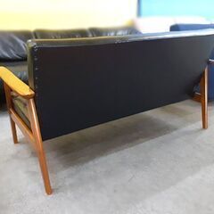 札幌【カリモク60 Kチェア 2シーター スタンダードブラック】W36143BW 本革 アームトップ ブナ材 karimoku 2人掛けソファ ソファー 本郷通店