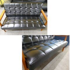 札幌【カリモク60 Kチェア 2シーター スタンダードブラック】W36143BW 本革 アームトップ ブナ材 karimoku 2人掛けソファ ソファー 本郷通店