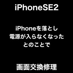 iPhoneSE2修理　福岡市早良区重留からお越しのM様