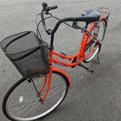 【取引中】自転車 26型 オレンジ