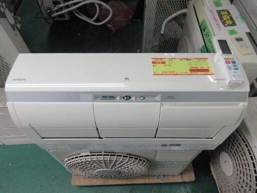 K04146　日立　中古エアコン　主に10畳用　冷房能力　2.8KW ／ 暖房能力　3.6KW