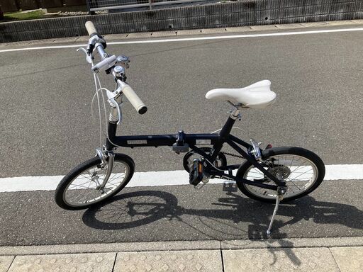 折り畳み自転車 18インチ ７段 ブリヂストン SNL187 サファイアブルー