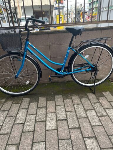リサイクルショップどりーむ荒田店　No646 エコNo15955X 自転車　２６インチ　LEDライト付き♪　シンプルで乗りやすい♪　綺麗な青色♪
