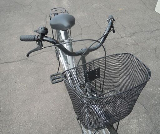 26インチ ママチャリ シルバー シティサイクル 26型 自転車 切替え
