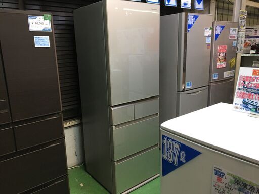【愛品館八千代店】保証充実Panasonic　2019年製406L5ドア冷凍冷蔵庫NR-E414GV