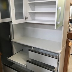 終了※値下げホワイト 食器棚 キッチンボード 大宝工業