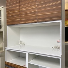 【超美品‼️】高級日本製♪ エスエークラフト 120cm幅キッチンボード 食器棚 収納家具 木目調ブラウン♪