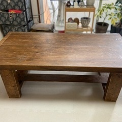 【無料】4/27引取り限定　木製ローテーブル　