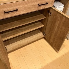 unico/ウニコ YAO キッチンカウンター カップボード 食器棚 W1200 北欧風