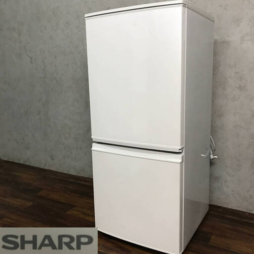 WY1/1 シャープ SHARP ノンフロン冷凍冷蔵庫 2016年製 ２ドア SJ-D148-W つけかけどっちもドア 137L