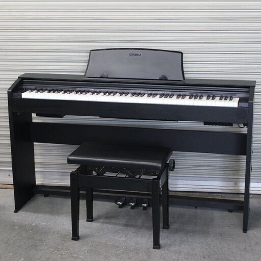 T882) CASIO 電子ピアノ 2019年製 Privia PX-770 ブラック 椅子付き 88鍵 音色数19 録音機能 カシオ プリヴィア スリム 直取り/自社配送