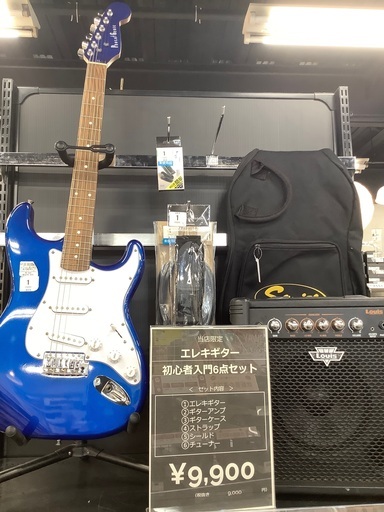 エレキギター初心者入門6点セット　売場展開中！！！