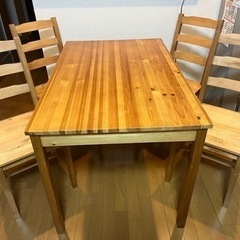 ダイニングテーブル5点セット 美品です