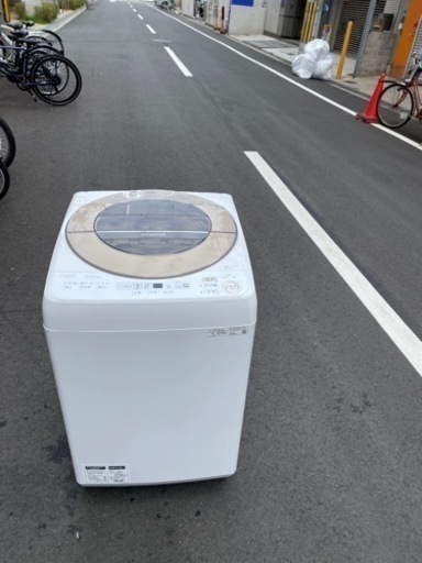 大阪市内配達設置無料 　２０１９年シャープ洗濯機　７キロ保証有り