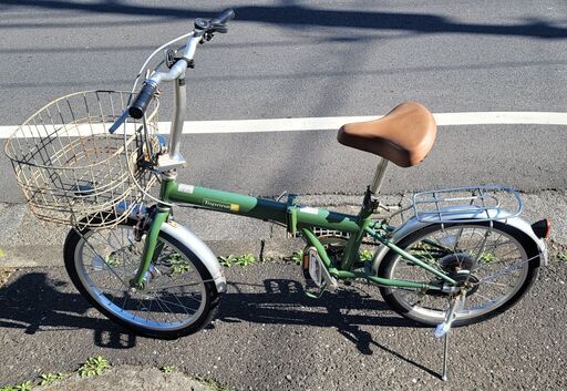 【引き取り希望】20インチ 折り畳み自転車 前輪ハブダイナモ（オートライト）仕様！