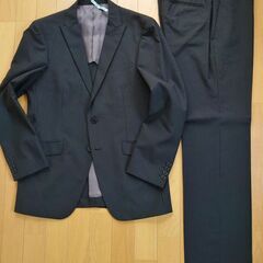 【格安】春夏用ピークドラペルA6ブラックスーツ黒